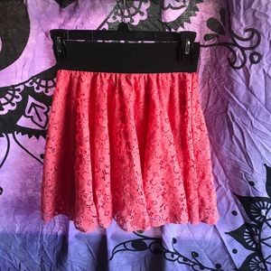 Very cute pink floral skirt!